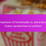 Comparison of homemade vs. store-bought Cuban sandwiches in nutrition