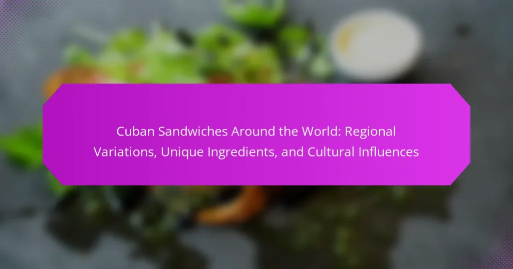 Cuban Sandwiches Around the World: Regional Variations, Unique Ingredients, and Cultural Influences