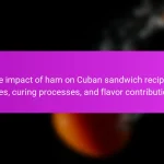 The impact of ham on Cuban sandwich recipes: types, curing processes, and flavor contributions