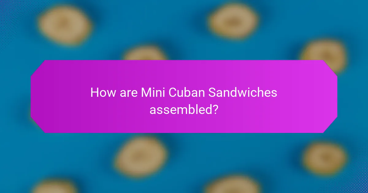 How are Mini Cuban Sandwiches assembled?